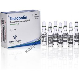 Testobolin (Тестостерон энантат) Alpha Pharma 10 ампул по 1мл (1амп 250 мг) - Петропавловск
